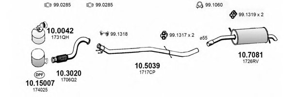 ASSO ART3249 Exhaust System